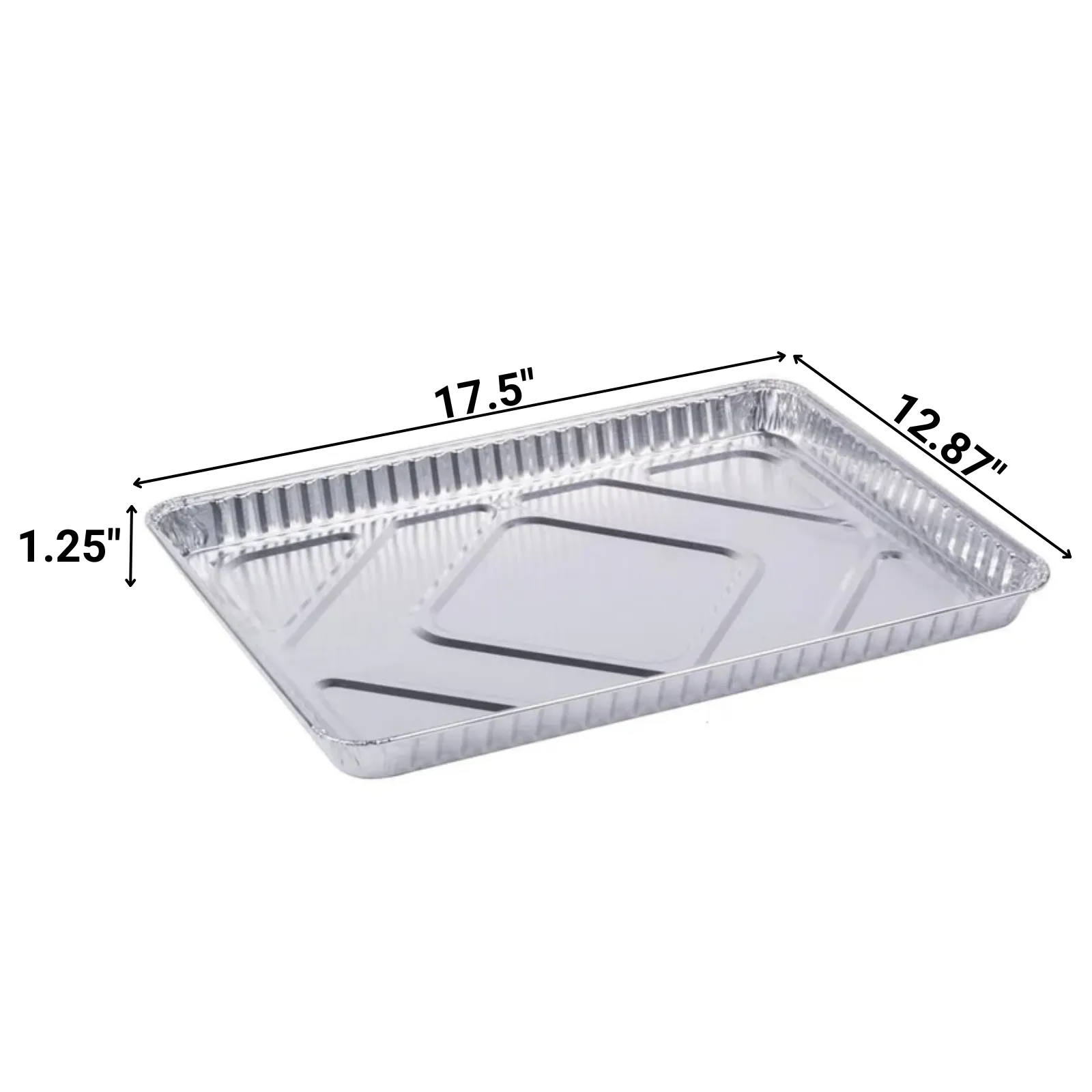 Disposable *Heavy Weight* Aluminum Half (1/2) Size Cookie Sheet with Dome Lid, | 25 Ct