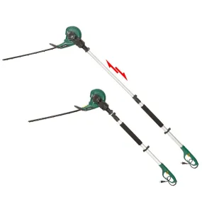 DOEWORKS Corded 2 in 1 Multi-Angle Cutting Telescopic Electric Hedge Trimmer on Pole, 18" Dual Steel Blade