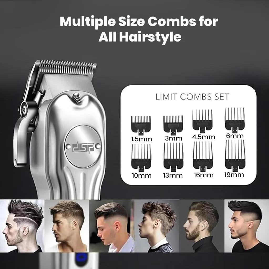 DSP 91475 Metal Edition Silver FX Professional Hair Clipper Trimmer For Men