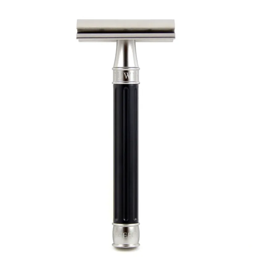 Edwin Jagger 3ONE6 Stainless Steel Black DE Safety Razor