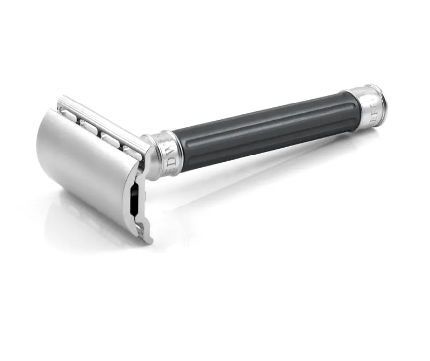 Edwin Jagger 3ONE6 Stainless Steel Black DE Safety Razor