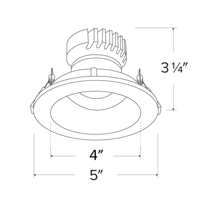 Elco EKCL4112 Pex 4" Round Adjustable Reflector with Frosted Lens