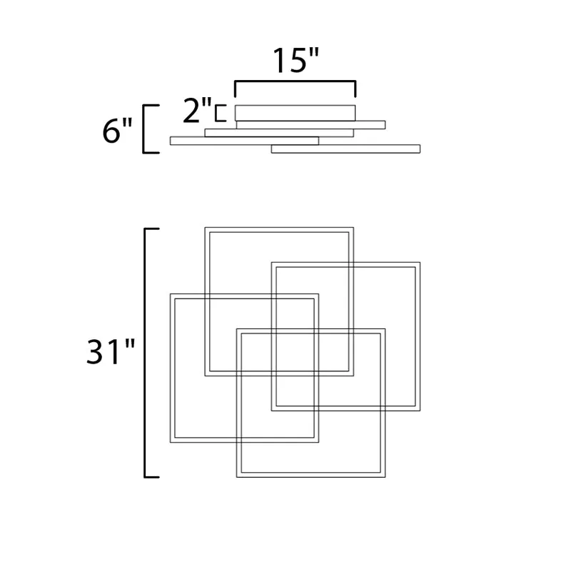 ET2 E21518 Traverse 1-lt LED Flush Mount - Black