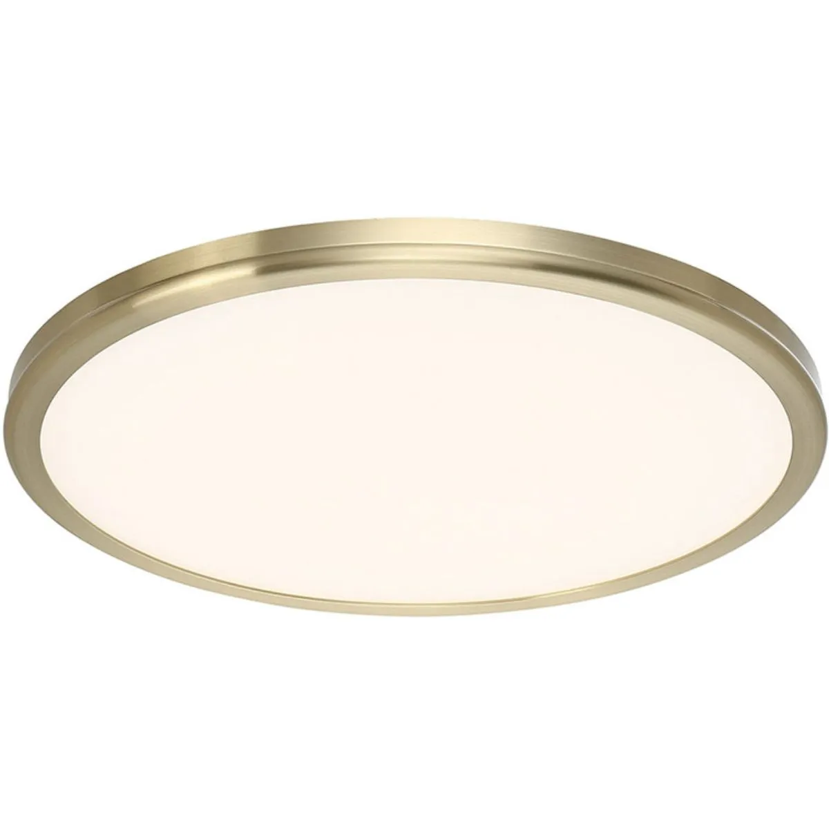 Geos 22 in. LED Disk Light 2700K Brushed Brass Finish