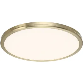 Geos 22 in. LED Disk Light 2700K Brushed Brass Finish