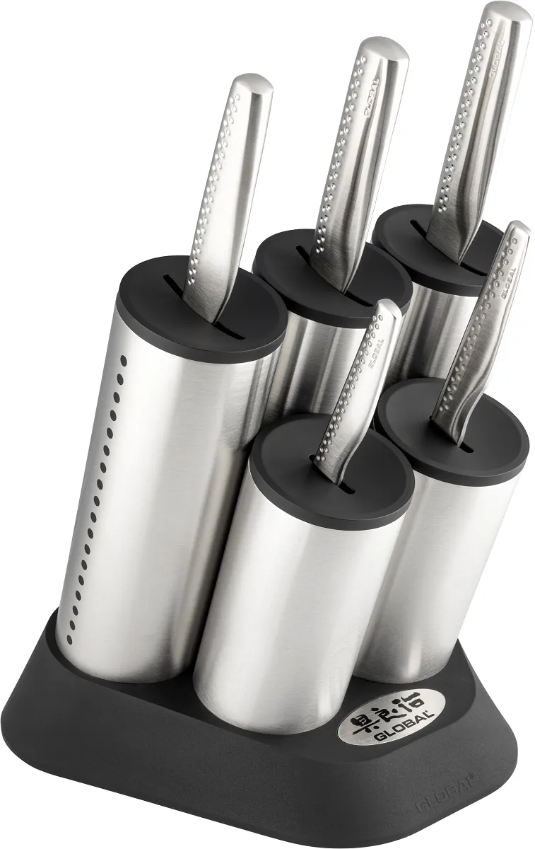 Global GN-2020/6B NI Engine 6 Piece Knife Block Set