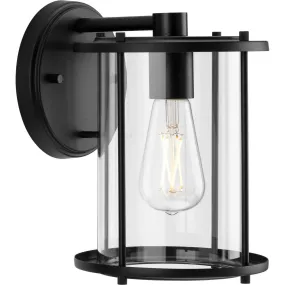 Gunther 1-Light Outdoor Wall Lantern in Matte Black