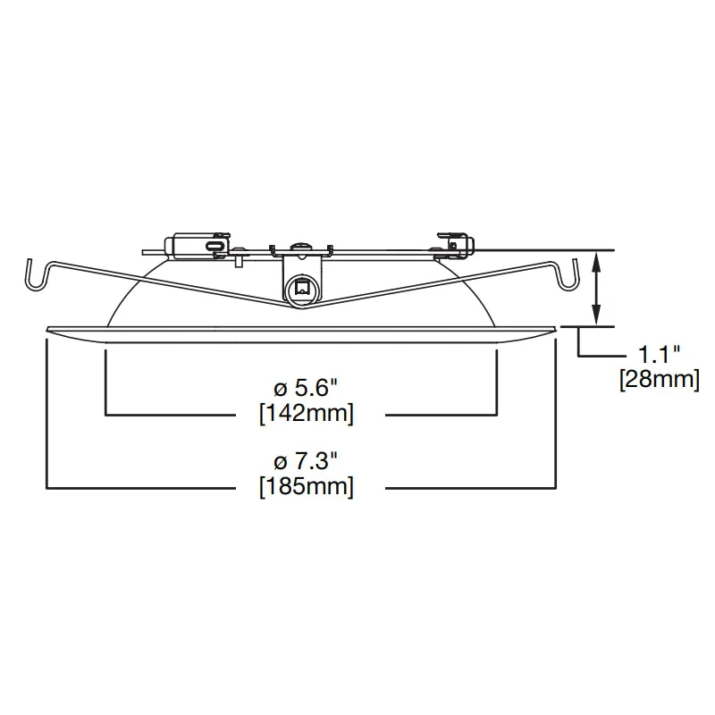 Halo 691 6" Polymer "Dead Front" Shallow Baffle Trim