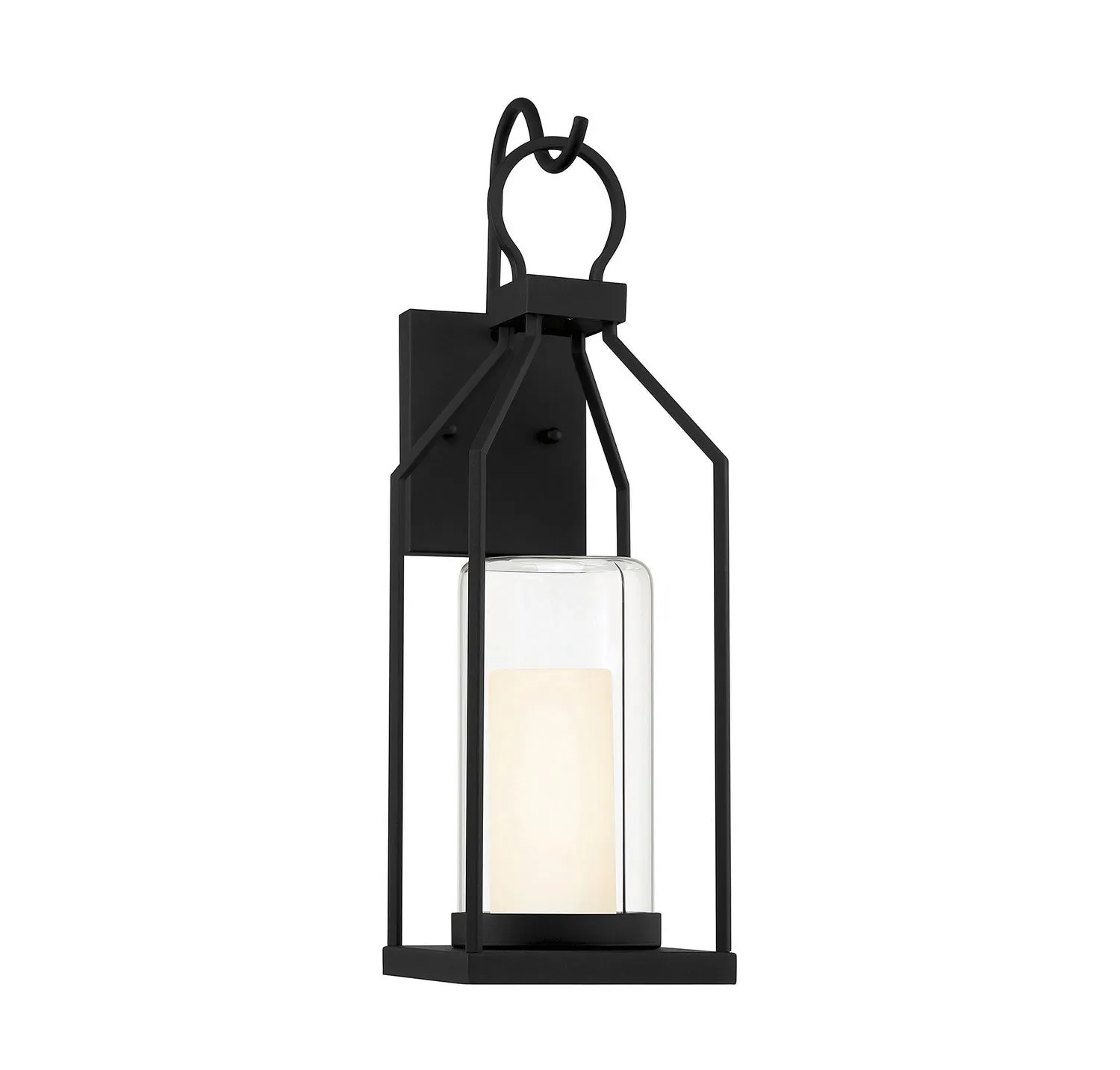 Hamilton One Light Outdoor Wall Lantern in Matte Black