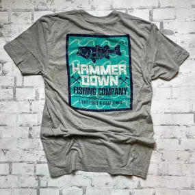 Hammer Down "Bass Poster" Short Sleeve T-shirt - Heather Gray