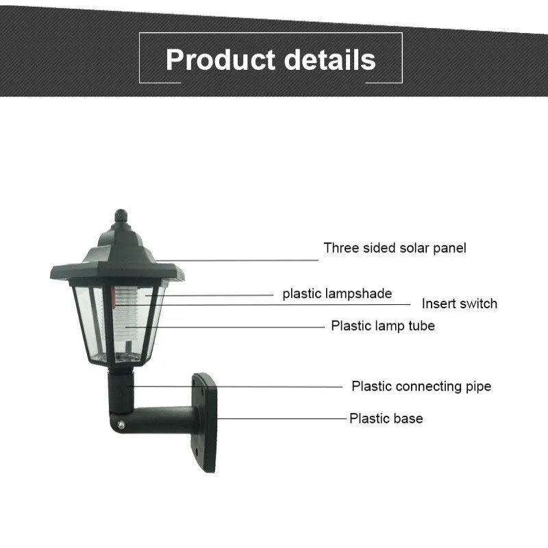 Hexagonal Garden Solar LED Wall Sconce