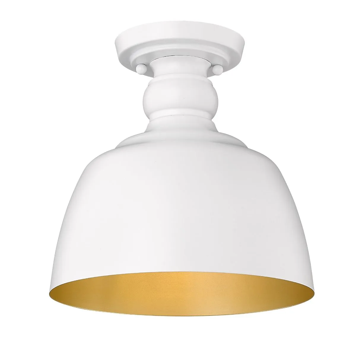 Holmes 9 in. Semi flush Mount Light Matte White Finish