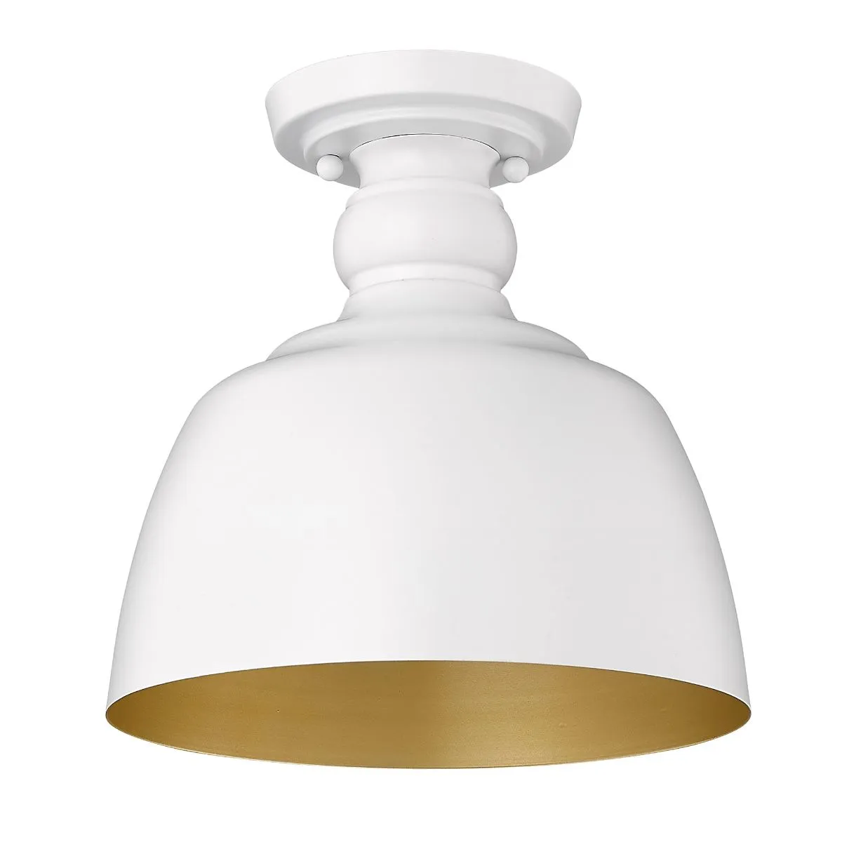 Holmes 9 in. Semi flush Mount Light Matte White Finish