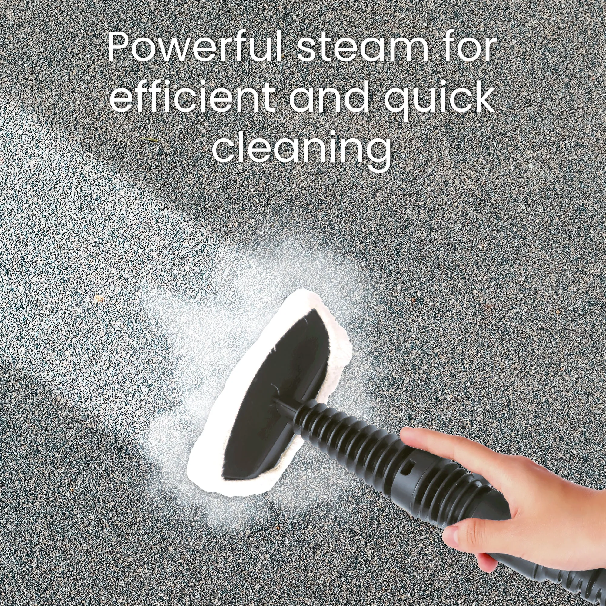 HOM Handheld Steam Cleaner with 5 Interchangeable Heads, Multipurpose Steam Cleaner for Home Furniture, Carpet, Car Seats & Tile Grout