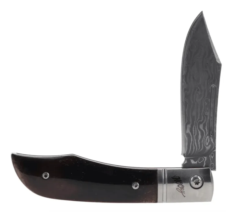 Hooey Bone with Damascus Blade Gentlemans Pocket Knife HK2003