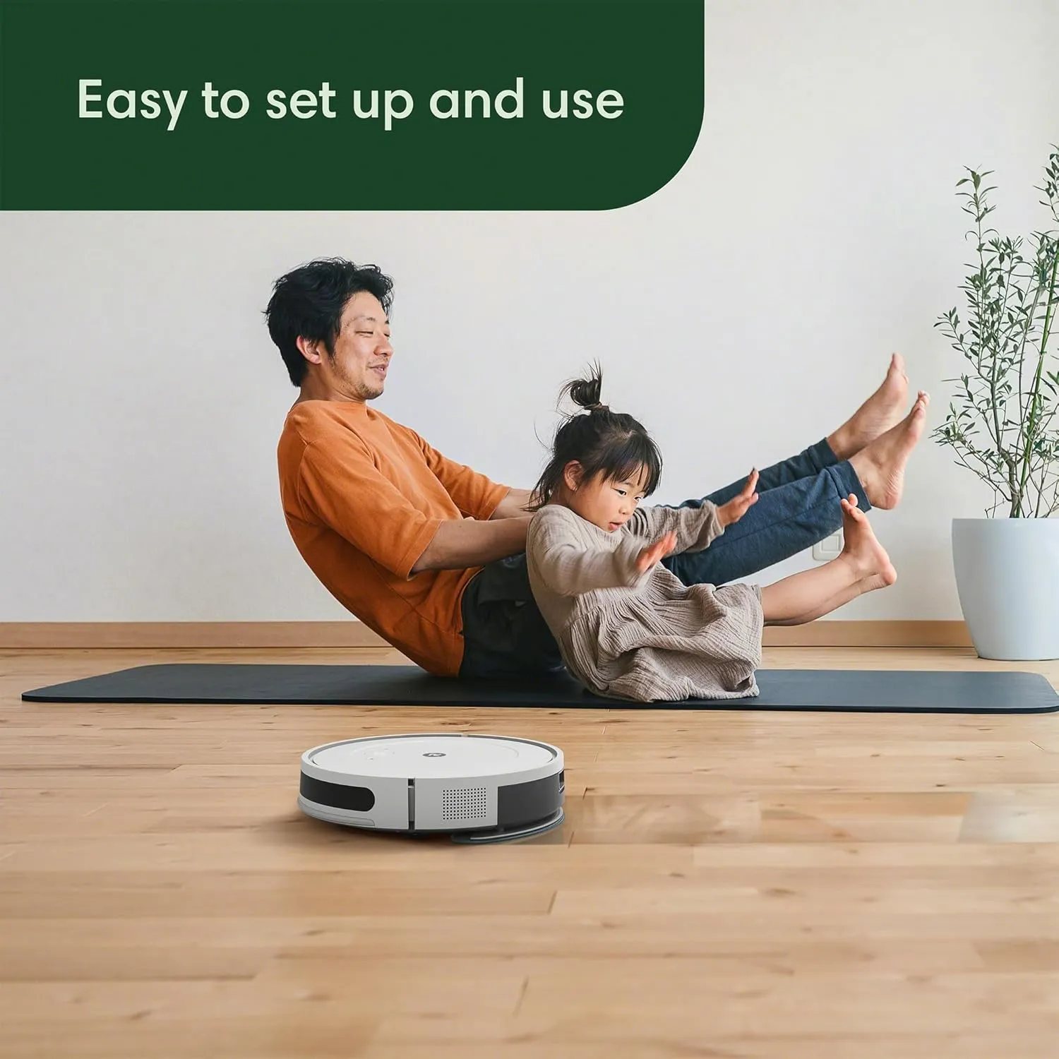 iRobot Roomba Combo Essential 2-in-1 Vacuum and Mop Robot, Smart Controls, 4-Stage Cleaning System, 3 Suction Levels, Spot Cleaning, White