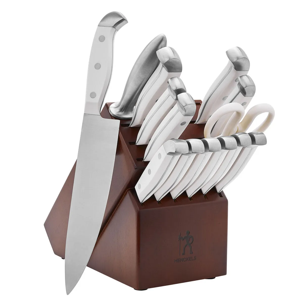 J.A. Henckels International 15-Piece Knife Block Set - White