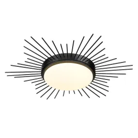 Kieran 18 in. LED Flush Mount Light Matte Black Finish