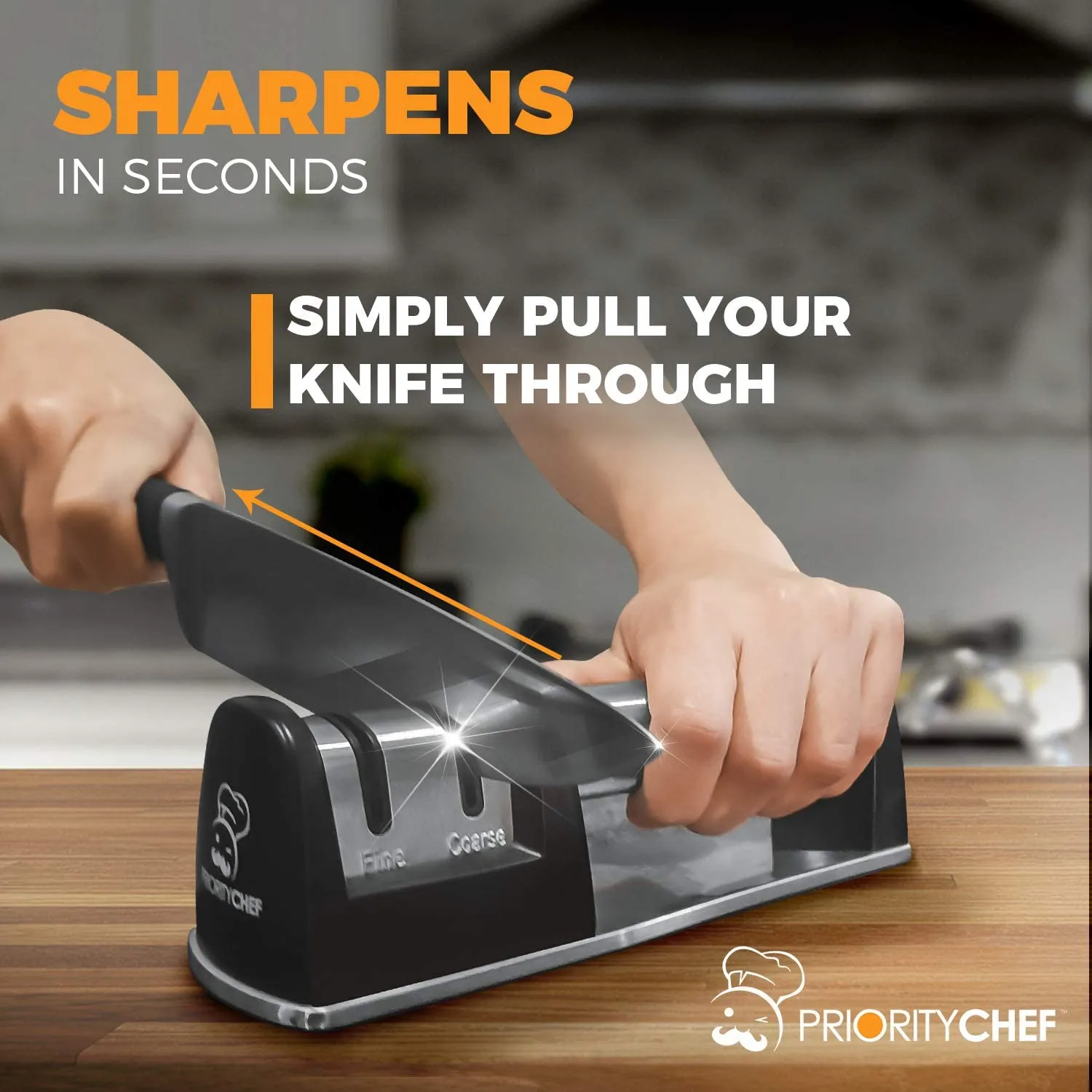 Knife Sharpener for Straight and Serrated Knives