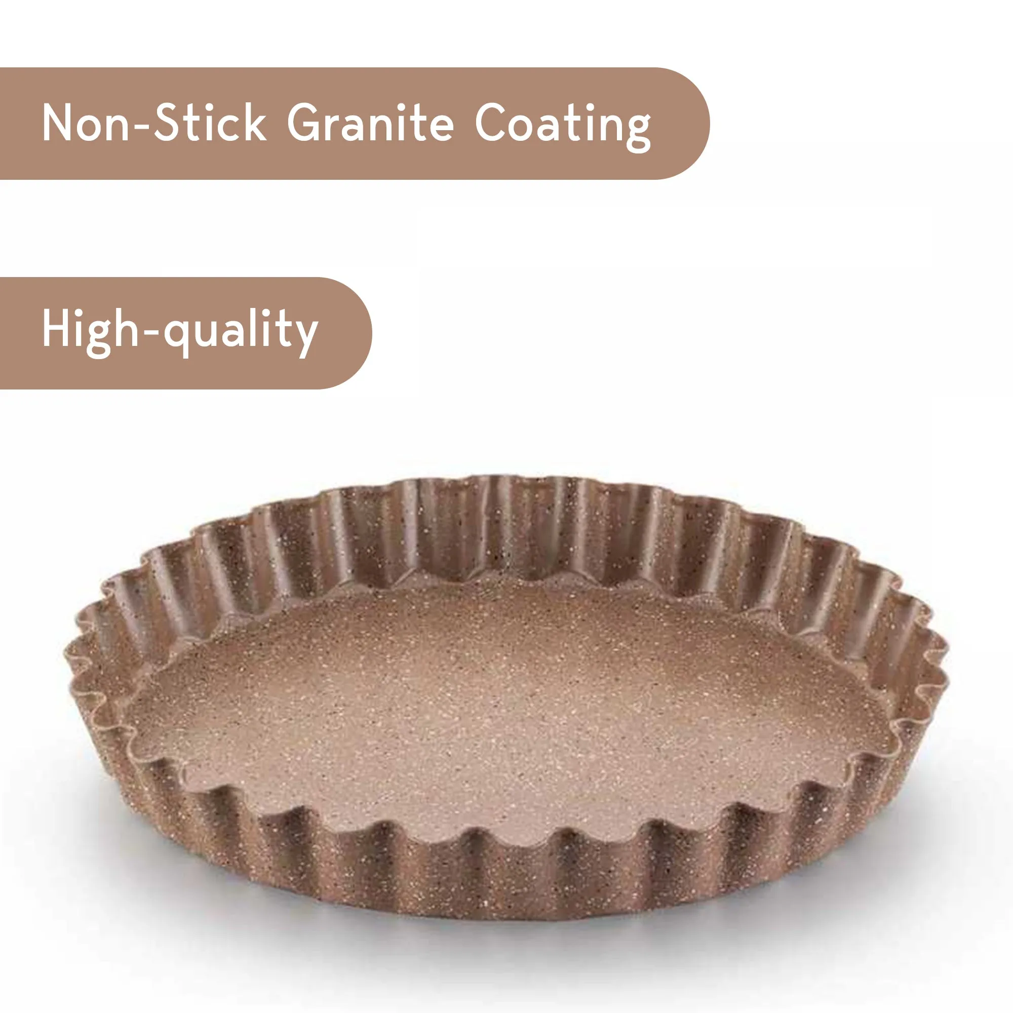 Korkmaz Granite Torta Tart Quiche Pie Pan, Non-Stick Tray