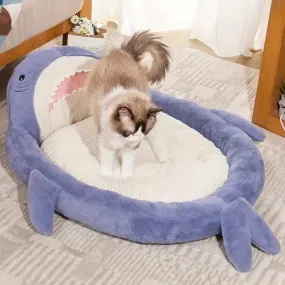 Large Cartoon Shark Design Pet Bed