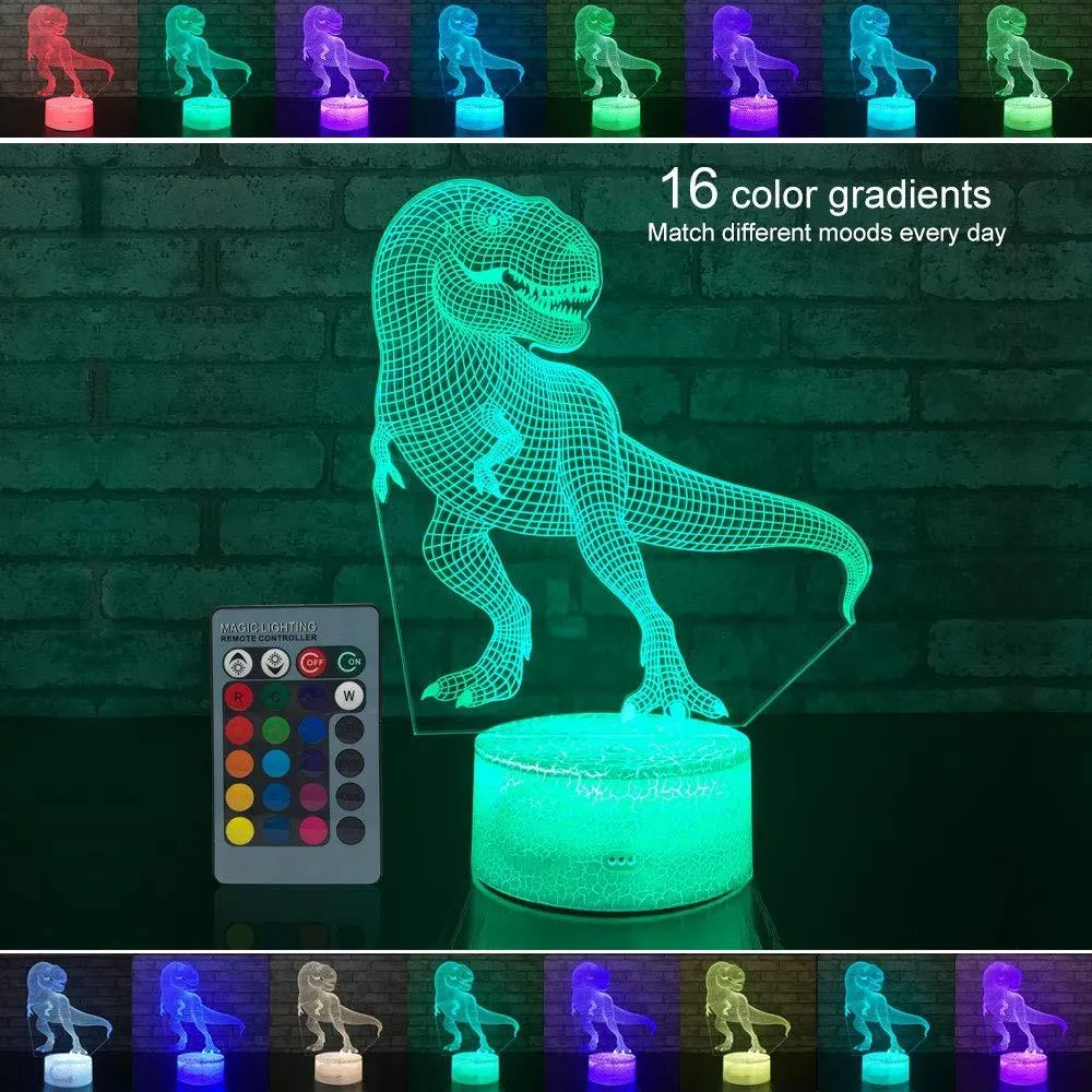 LED 3D Illuminated Lamp Optical Illusion Desk Night Light with Remote Control