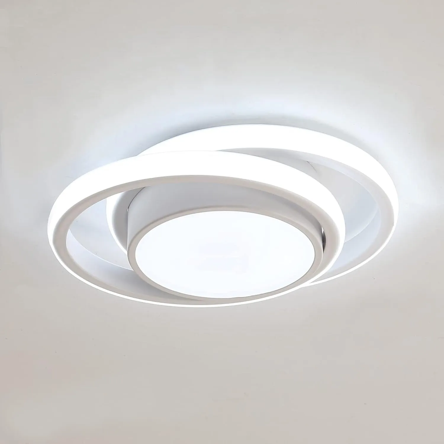 LED Ceiling Lights, 32W 2350LM Lighting Fixture, Dia 28cm Round Modern Design Ceiling Lighting for Hallway Balcony Bedroom Corridor, Cold White 6500K