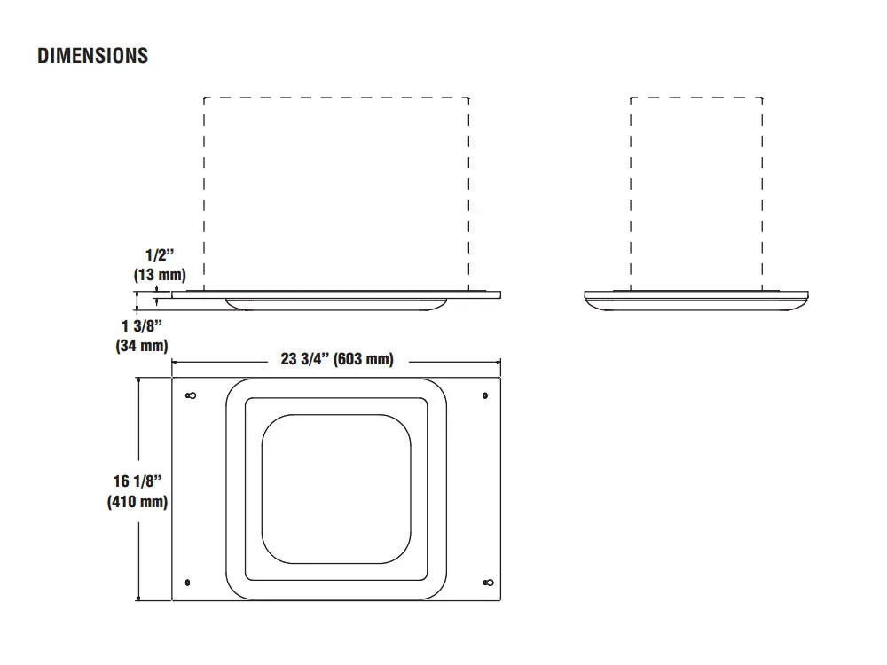 LED Gas Station Canopy Light, 11150 Lumens, 73 Watts, 5000K, 120-277V, Recessed Superkit