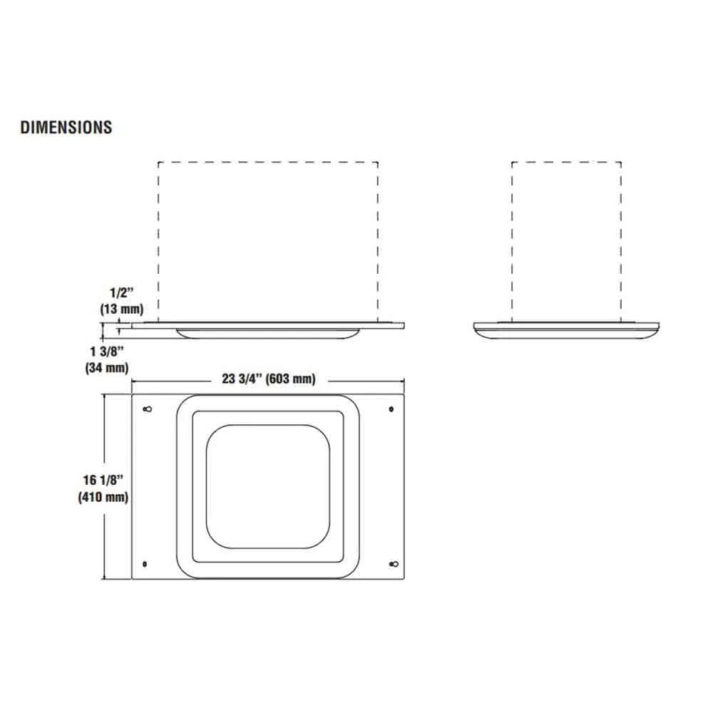 LED Gas Station Canopy Light, 9360 Lumens, 60 Watts, 5000K, 120-277V, Recessed Superkit