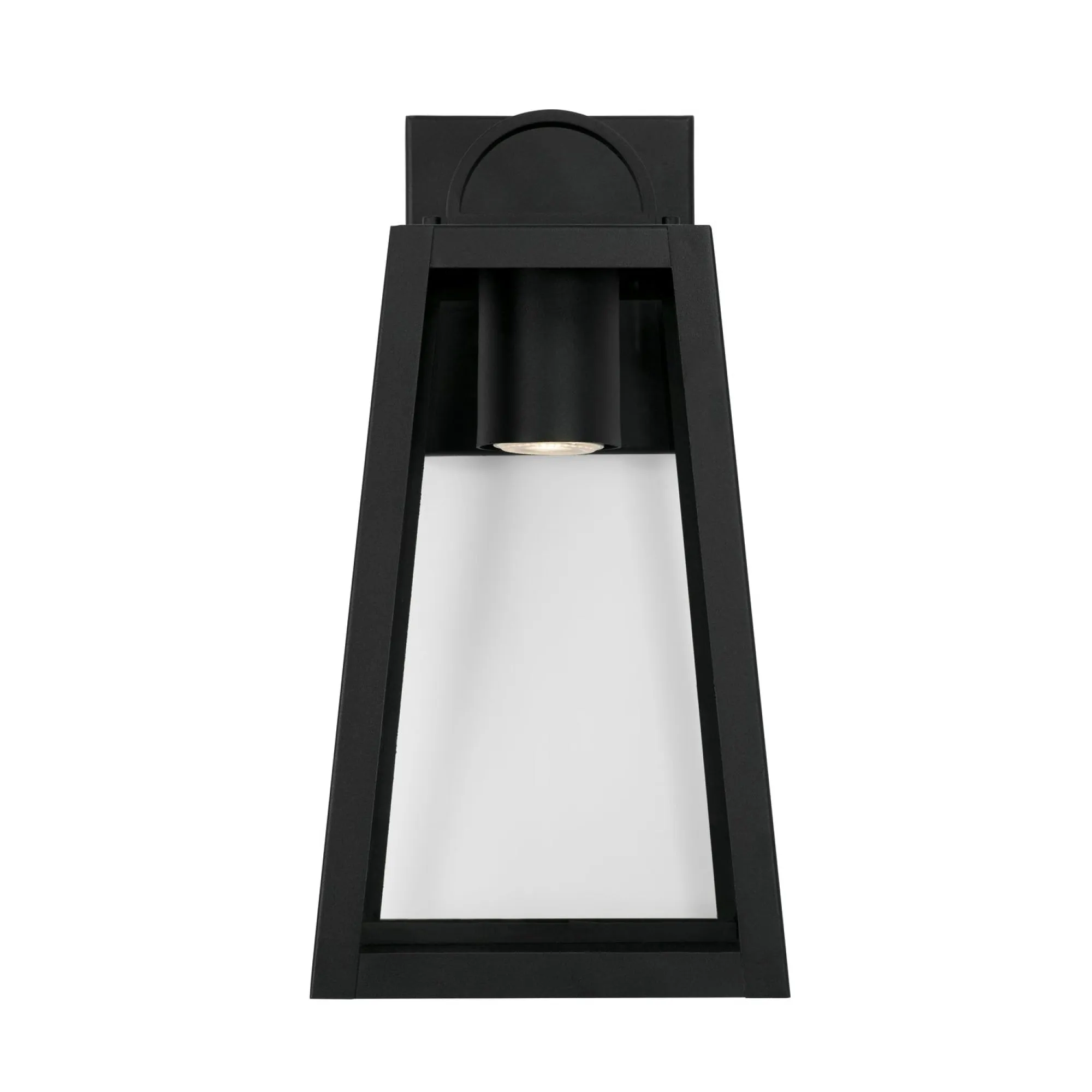 Leighton - 1 Light Coastal Outdoor Wall Lantern - Night Sky - 16" - Black