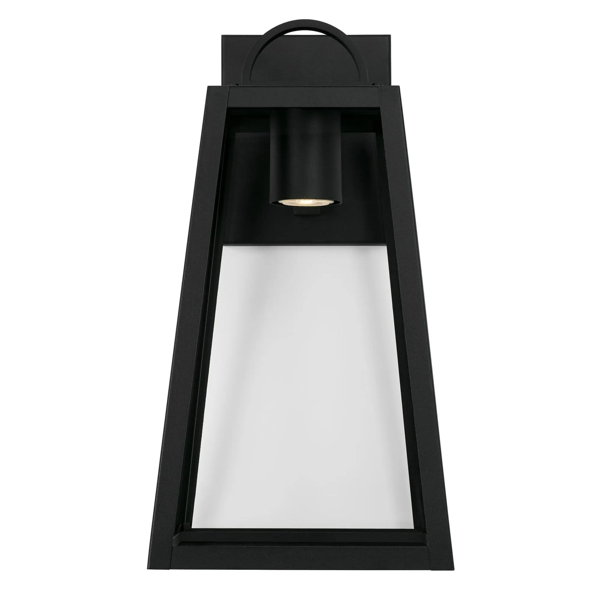 Leighton - 1 Light Coastal Outdoor Wall Lantern - Night Sky - 20" - Black