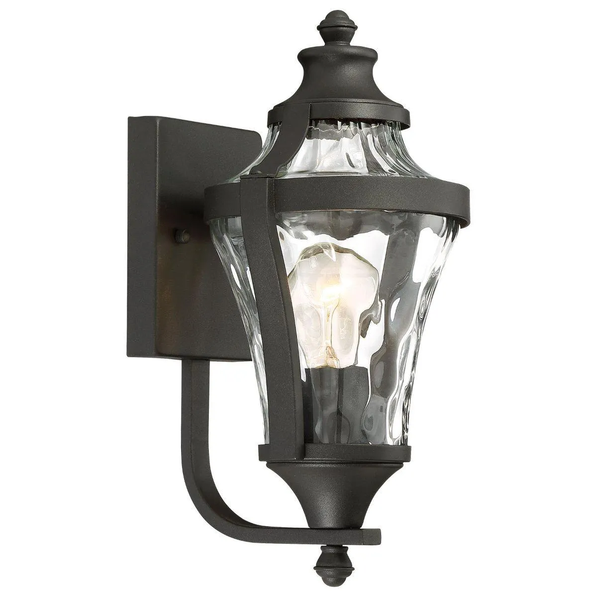 Libre 14 in. Outdoor Wall Lantern Black Finish