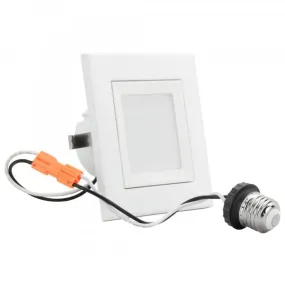 Light Blue USA LB11329 - 4 Inch LED Square Recessed Retrofit Downlight - High Output - 4000 Kelvin - 1150 Lumens - 12 Watt