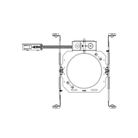 Lithonia LBR4PFWQDS 4" New Construction Frame