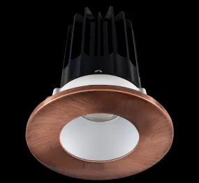 Lotus LED-2-S15W-5CCT-2RRAK-2RTCP 2 Inch Round Recessed LED 15 Watt Designer Series - 5CCT Selectable - 1000 Lumen - Alzak Reflector - Copper Trim