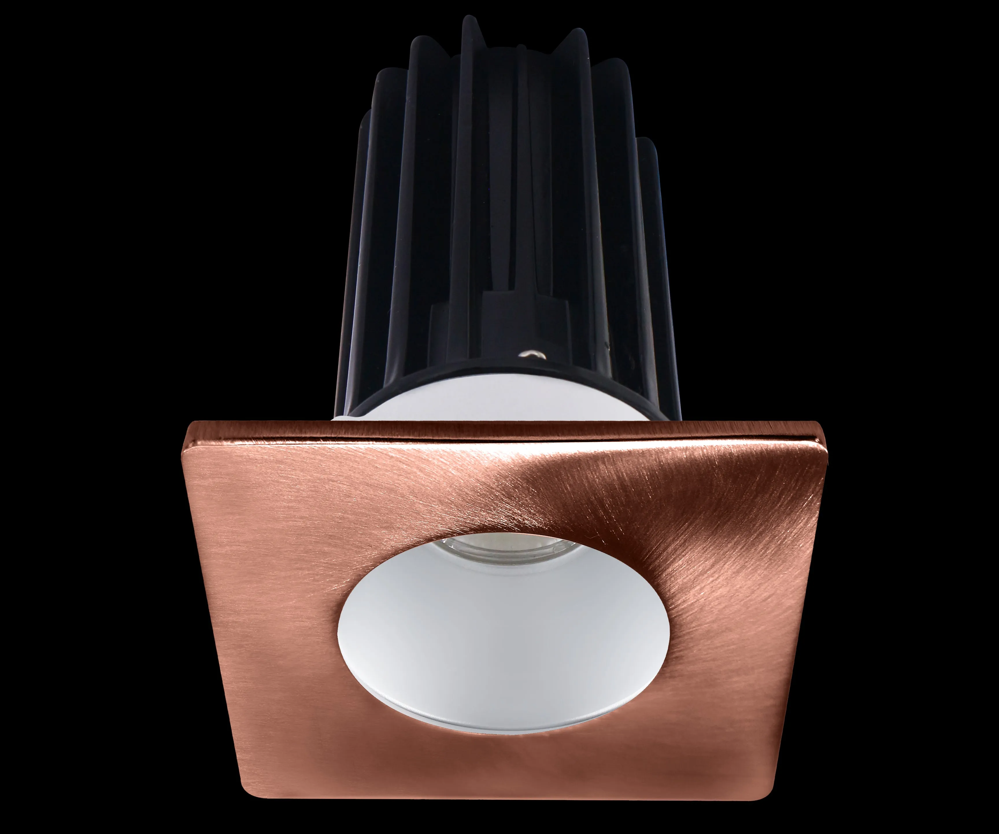 Lotus LED-2-S15W-5CCT-2RRAK-2STCP 2 Inch Square Recessed LED 15 Watt Designer Series - 5CCT Selectable - 1000 Lumen - Alzak Reflector - Copper Trim