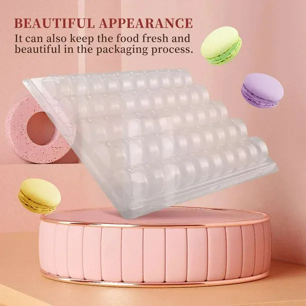 Macaron Display PET Container Tray 26.5x22.2cm fits 35