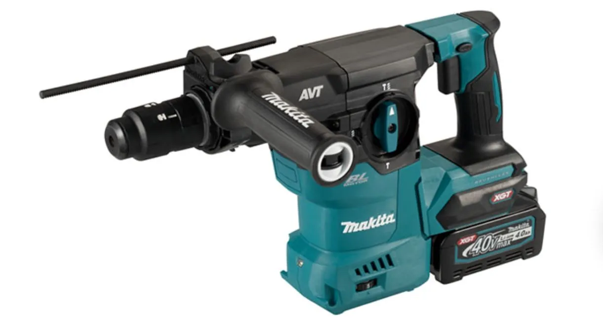 MAKITA HR009G 40Vmax Cordless Combination Hammer with Fast Charger (DC40RA)   4.0Ah Battery (BL4040) | Model: M-HR009GM201