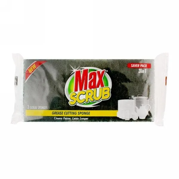 MAX SCRUB GREASE CUTTING SPONGE 3IN1