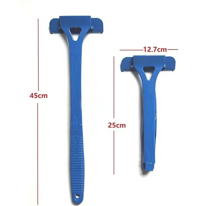 Men Back Shaver - Hair Shaver Three Head Blade Foldable Trimmer Body Leg Long Handle Removal