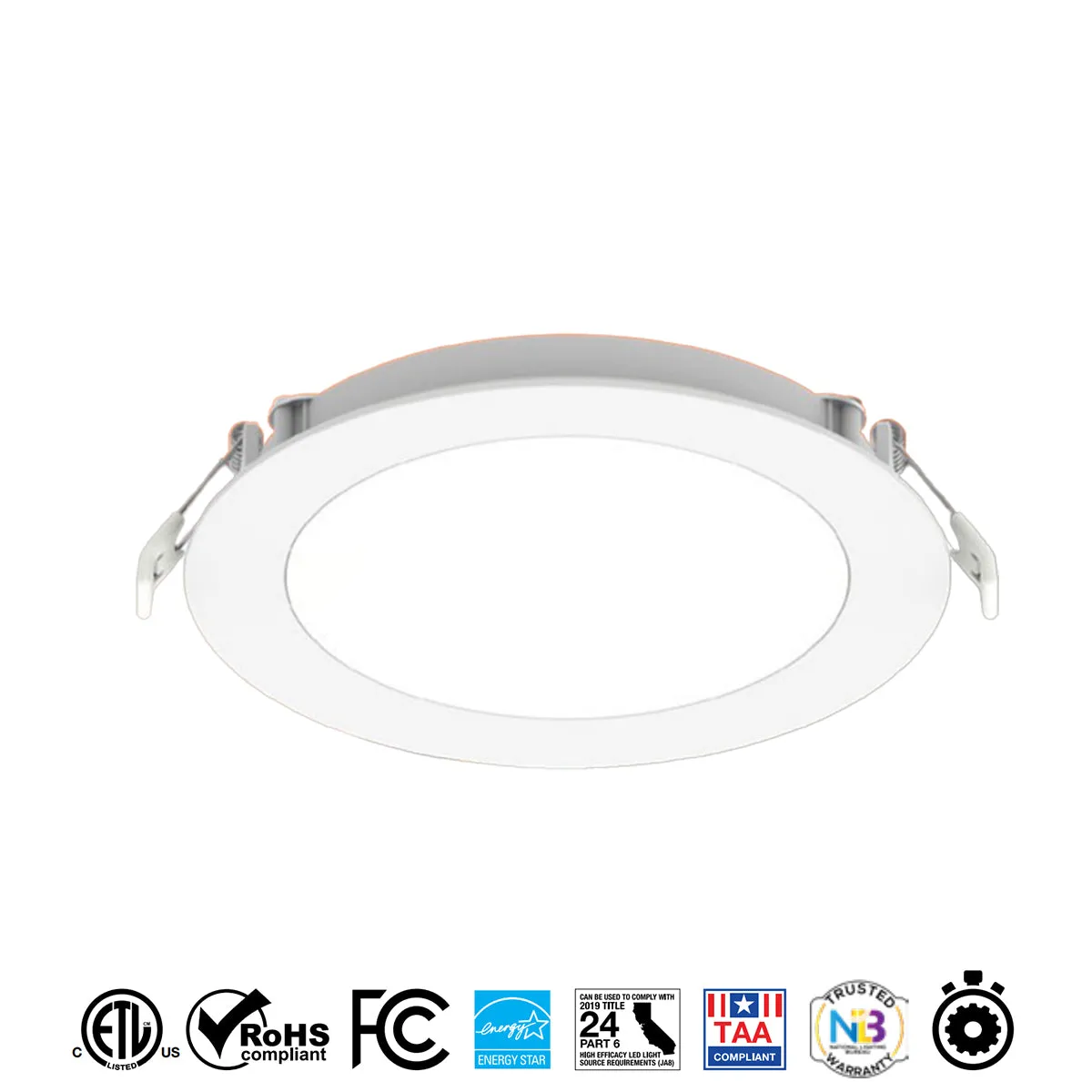 Microdisk 6 inch Canless LED Recessed Light, 1200 Lumens, Selectable 2700K to 5000K, 120V