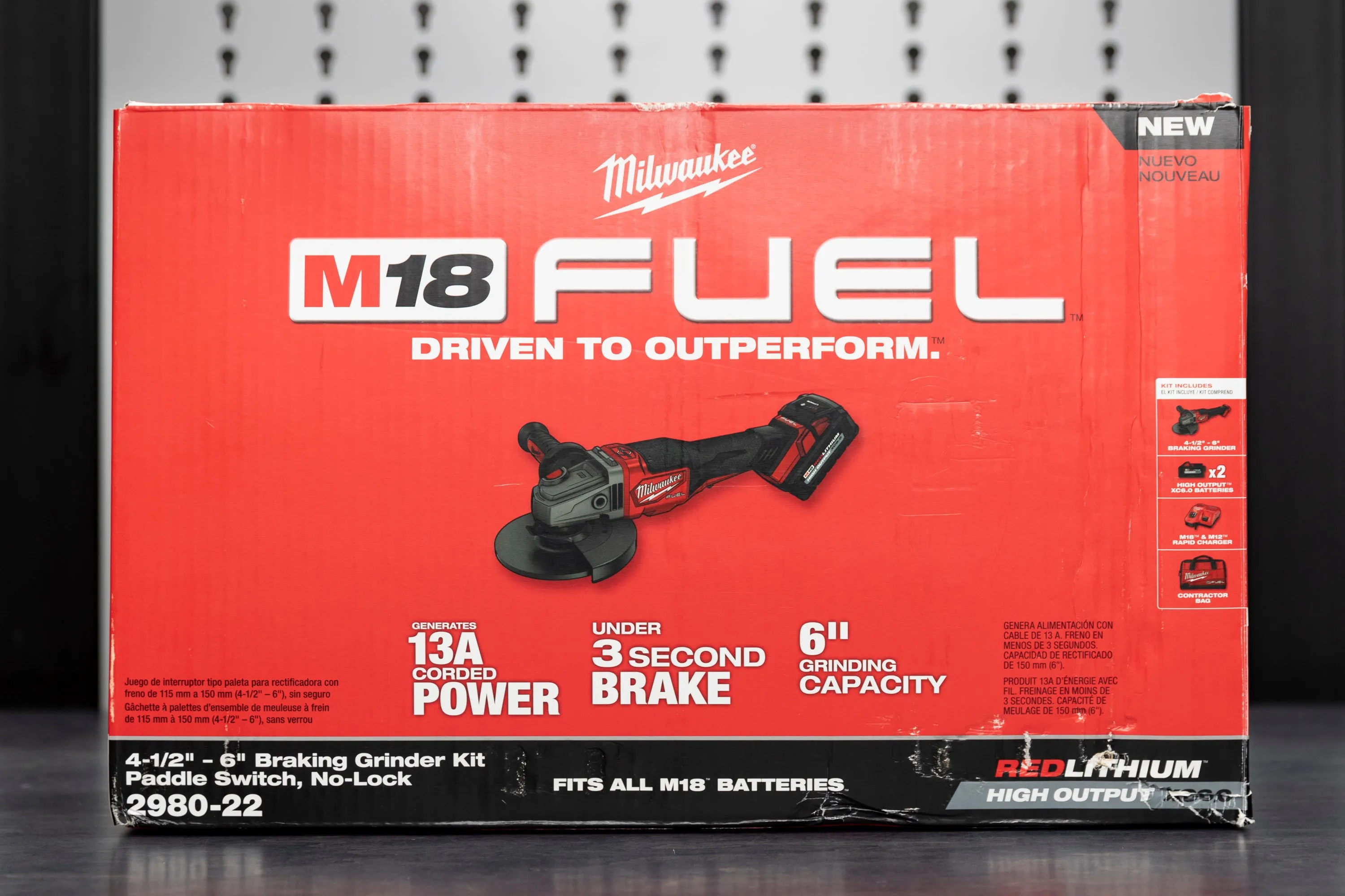 Milwaukee M18™ FUEL™ 4-1/2”-6” Braking Grinder Paddle Switch No-Lock