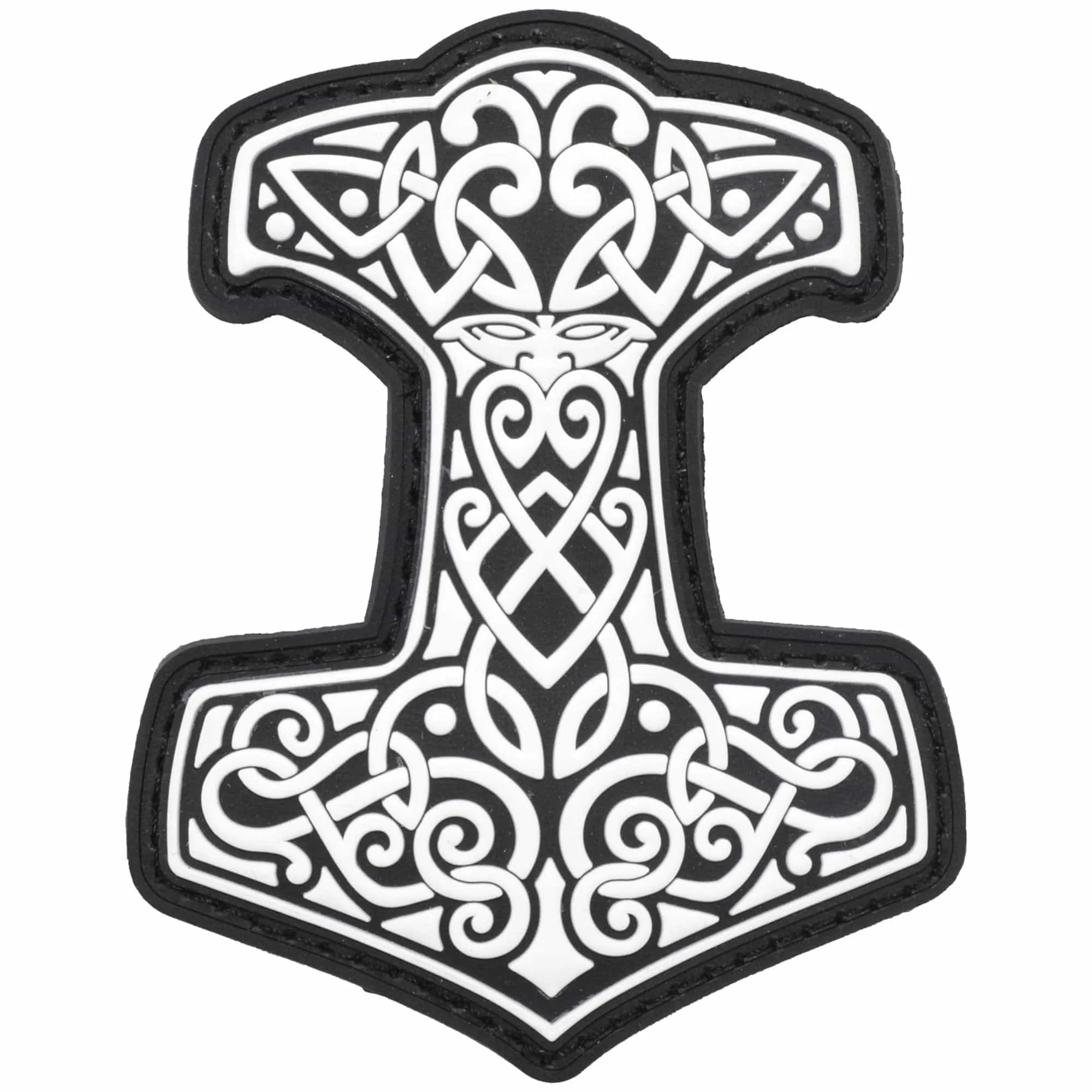 Mjölnir Thor's Hammer Norse Viking - 2.5x3 PVC Patch - Multiple Colors