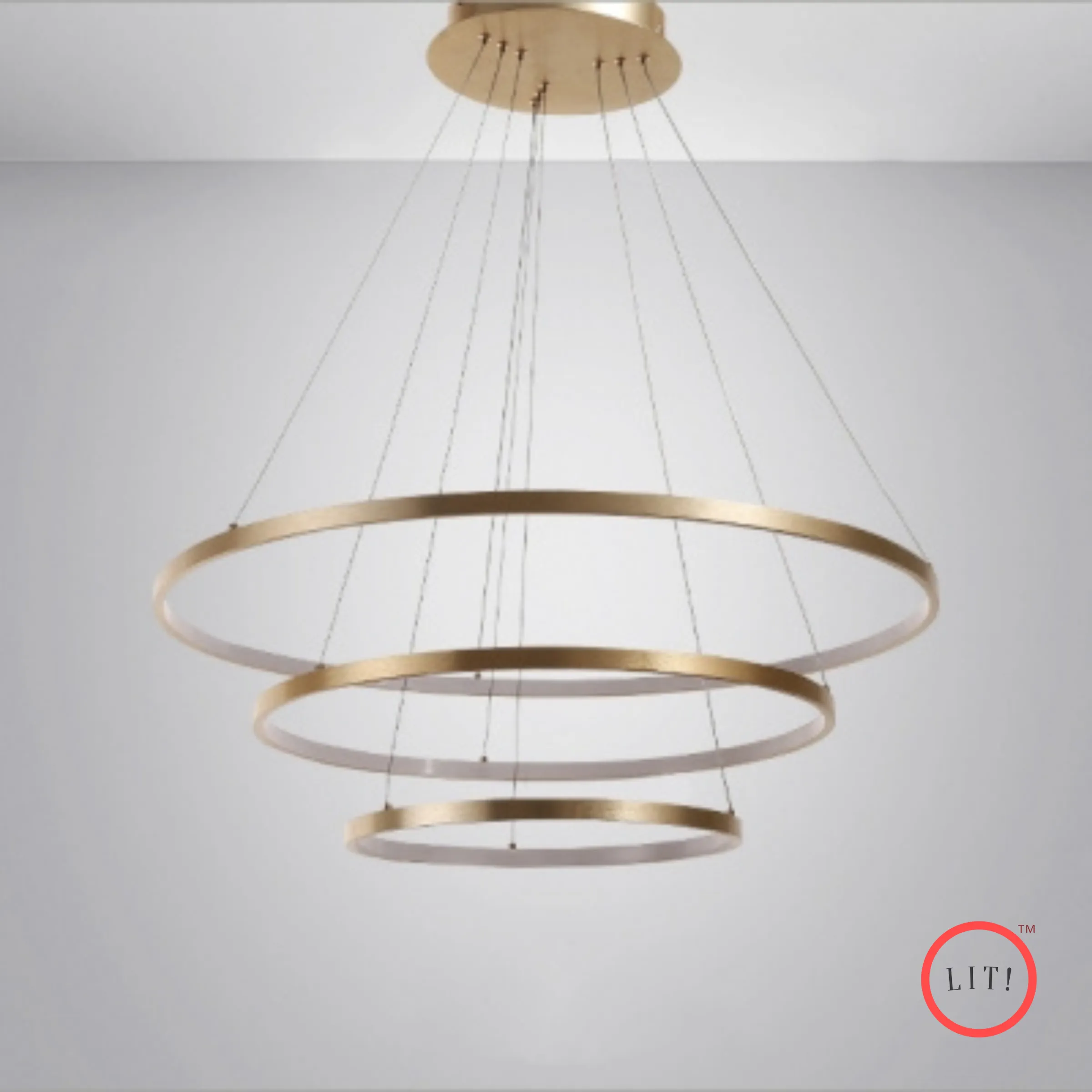 Modern Golden Ring Light Chandelier