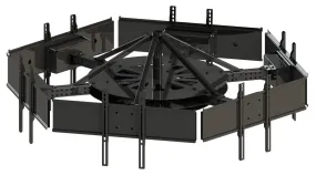 Multi-Display Ceiling Mount with Six Telescoping Arms for 37" to 42" Displays