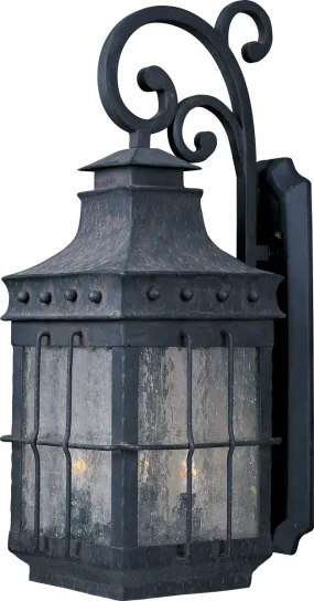 Nantucket 3-Light Outdoor Wall Lantern in Country Forge