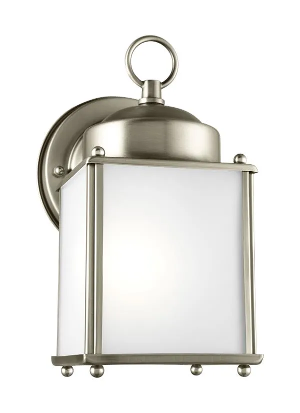 New Castle Collection - One Light Outdoor Wall Lantern | Finish: Antique Brushed Nickel - 8592001-965