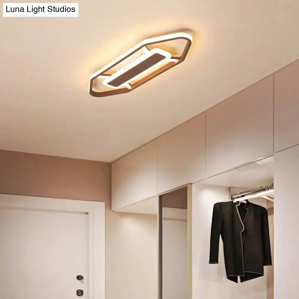 Nordic Iron LED Flush Lighting for Bedroom in Warm/White Light (23.5", 31.5", 39" W)