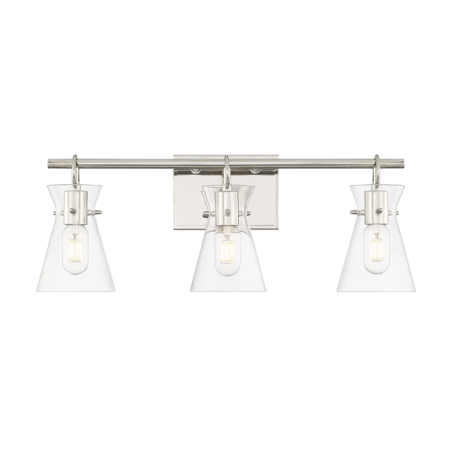 Open Box Chloe 3-Light Vanity, Polished Nickel