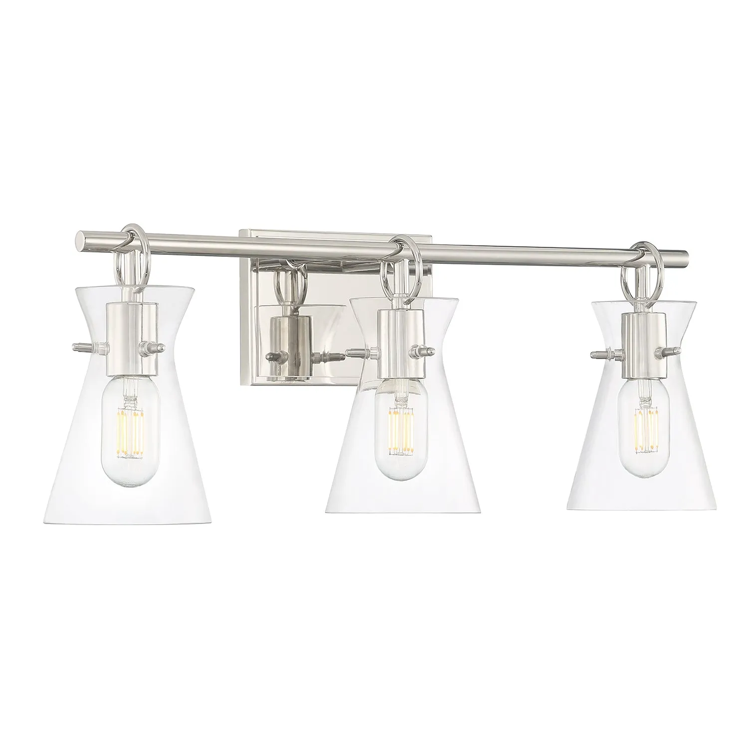 Open Box Chloe 3-Light Vanity, Polished Nickel